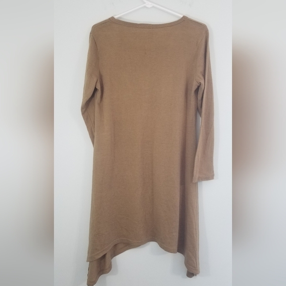 Doublju J. Tomson Plus Size Light Brown Solid Print Tunic Dress. Size 2XL. - Picture 6 of 6